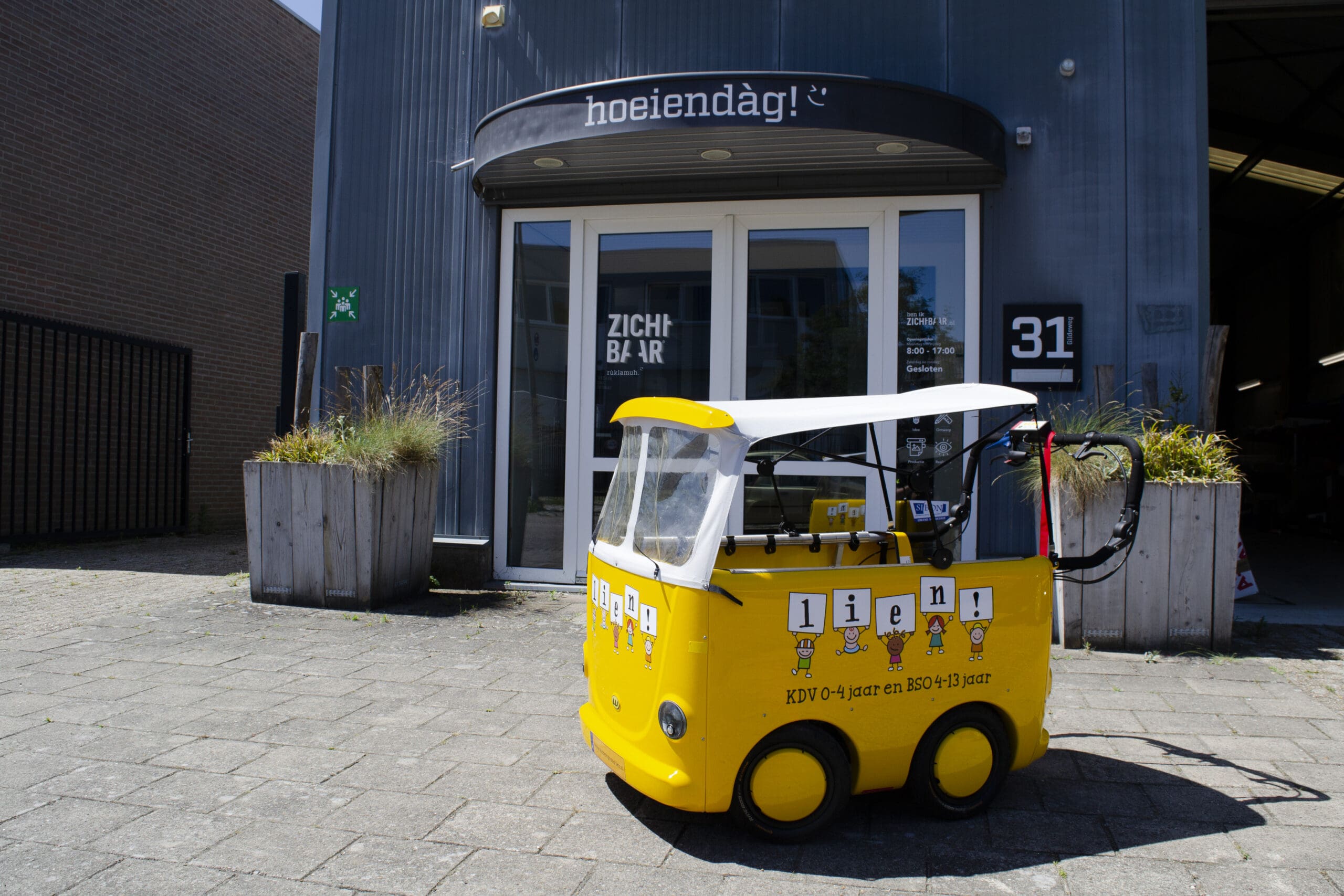 Belettering bolderkar voor kinderopvang lien