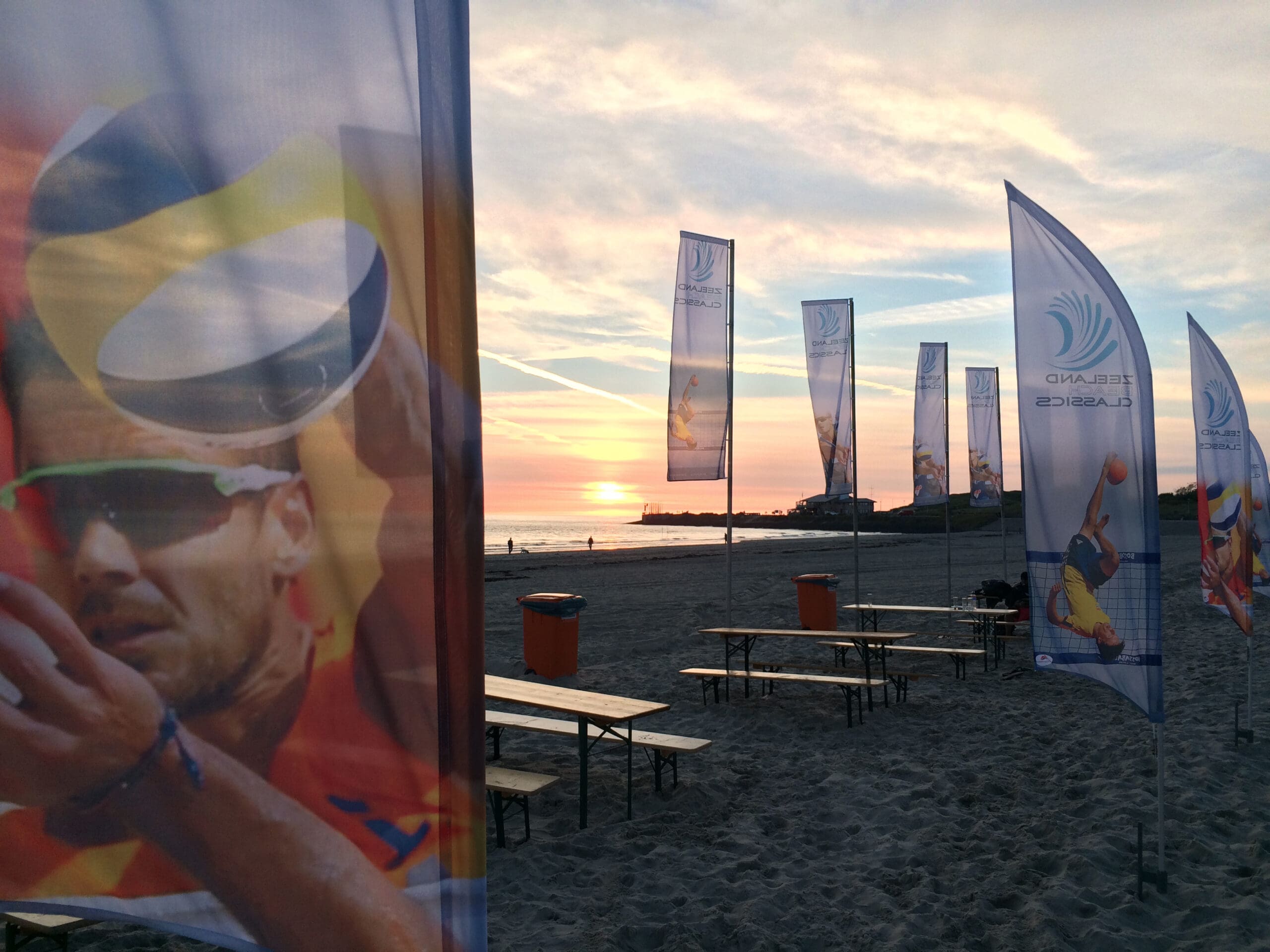 Beachflags en baniervlaggen voor Zeeland Beach Classics in Vlissingen