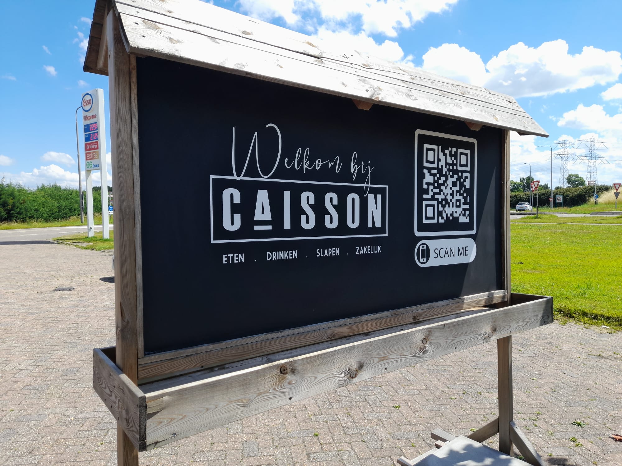 Toegangsbord bij Caisson geplaatst door Zichtbaar